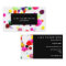 Minimal colourful pom pom business card