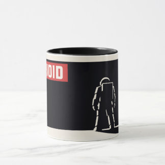 Minimal Constructivist Black & Red Astronaut Space Mug