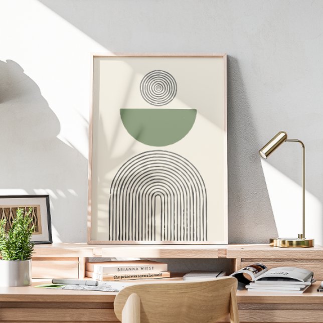 Minimal contemporary art with geometric arch poster (Creator Uploaded)