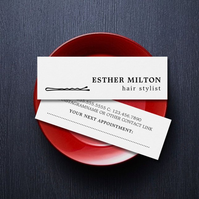 Minimal Cool Black White Hair Pin Salon (Creator Uploaded)