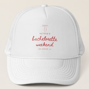 Minimal Coquette Script Bachelorette Weekend Trucker Hat
