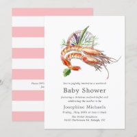 Minimal Crawfish Boil Baby Shower | Blush Stripes