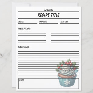 Minimal Cupcake Recipe Book Template