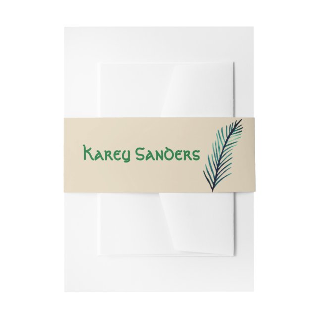 Minimal Custom belly bands Invitation Belly Band (Front Example)