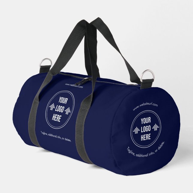 Minimal Custom Company Logo Business Duffle Bag (Left Corner)