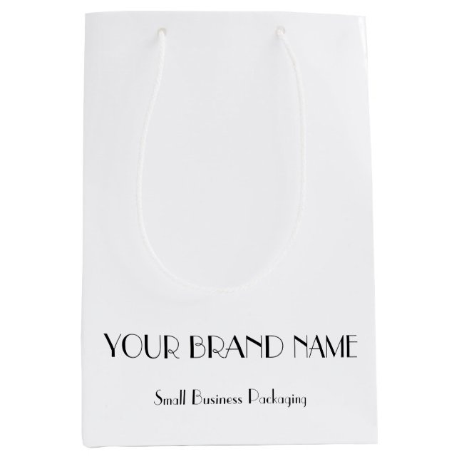 Minimal Custom Gift Bag for Small Business Packagi (Front)