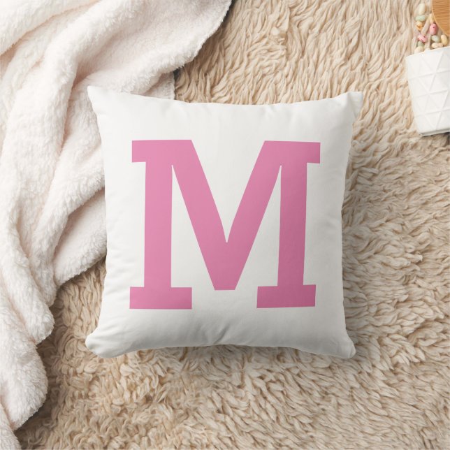 Minimal Custom Name Large Initial   Cushion (Blanket)