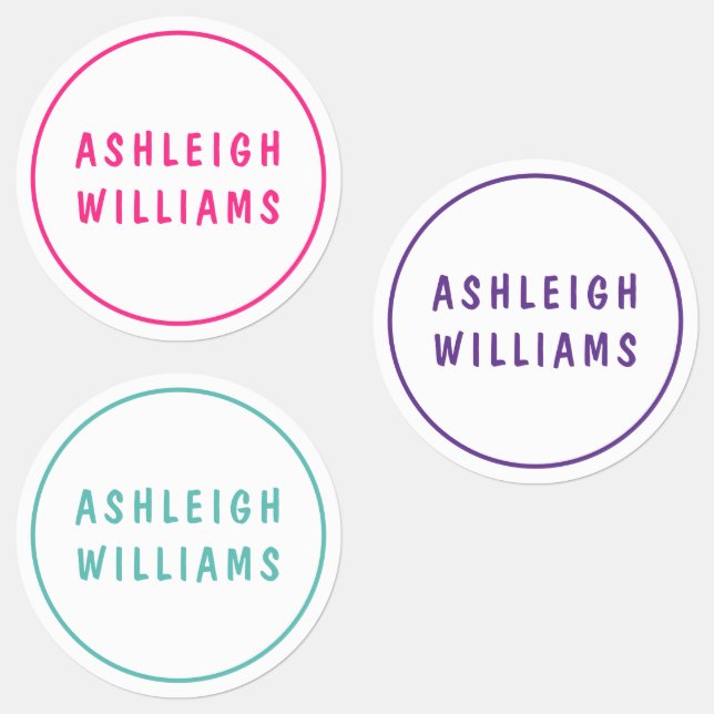 Minimal Custom Personalised Girly Name Set (Group)