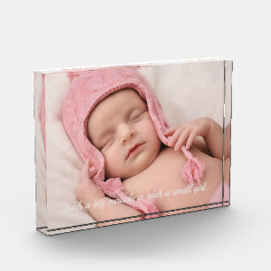 Minimal custom photo & quote text photo block