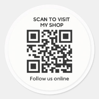 Minimal custom QR code business sticker