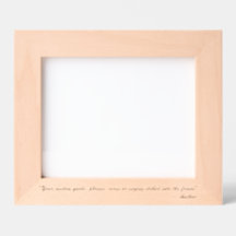Minimal Custom Quote Engraving Wood