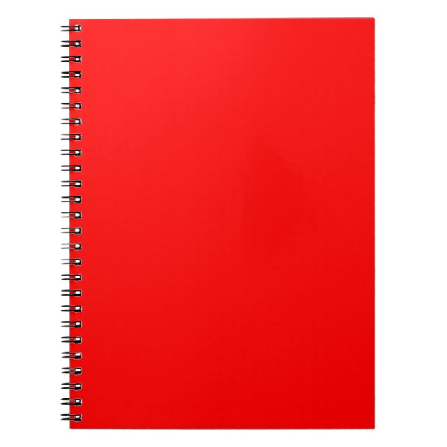 Minimal Custom Red Spiral Notebook (Front)