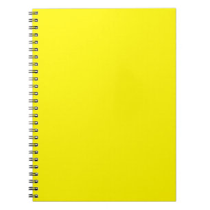 Minimal Custom Solid Lemon Yellow Spiral Notebook