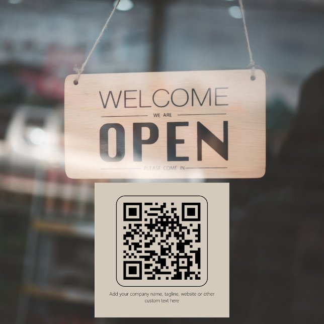 Minimal Custom Text Pastel Creamy Vanilla QR Code (Creator Uploaded)