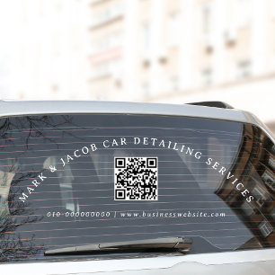 Minimal Custom Text QR Code Business Car Truck