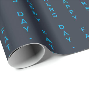 Minimal Customisable Blue FATHERS DAY Wrapping Paper