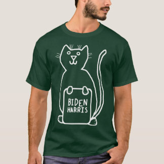 Minimal Cute Cat Supporter T-Shirt