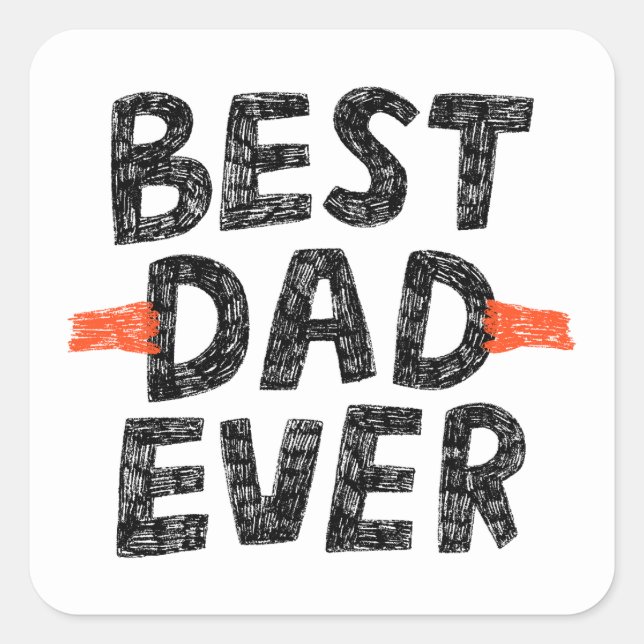 Minimal Dad Sticker | best dad ever (Front)