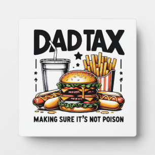 Minimal Dad Tax Food Icon Art Plaque