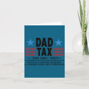 Minimal Dad Tax Funny Definition Father's Card