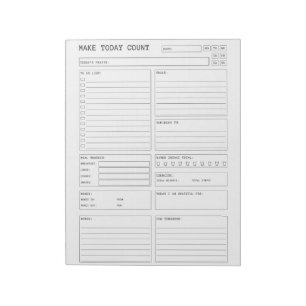 Minimal Daily Planner Make Every Day Count Gift Notepad