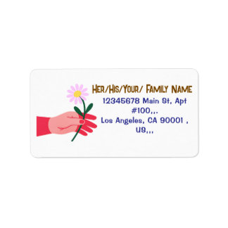 Minimal Daisy Thank You Label