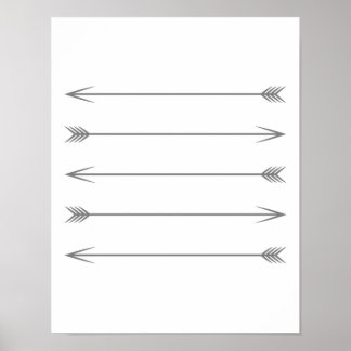 Minimal Dark Grey Arrows Poster