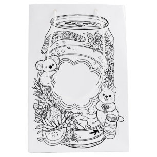 Minimal Dark Horror Eyes in the Darkness Medium Gift Bag