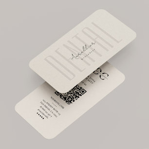 Minimal Dental Hygienist Sand Dentist Business Card