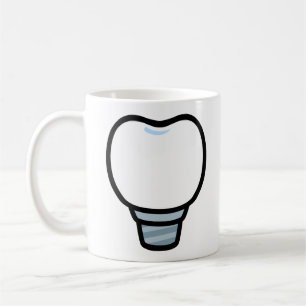 Minimal Dental Implant Illustration Coffee Mug