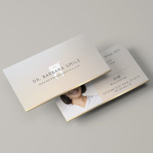 Minimal Dentist Dental Cosmetic Elegant  Business Card