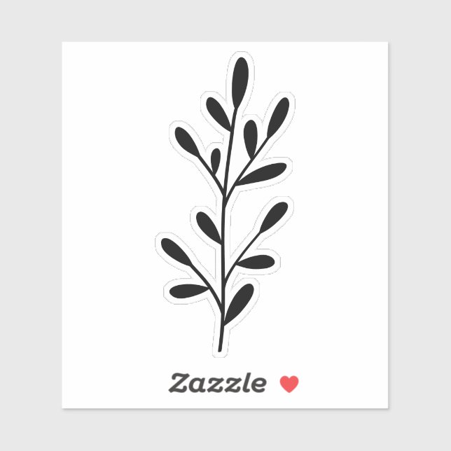 Minimal Design Black Botanical Branch (Sheet)