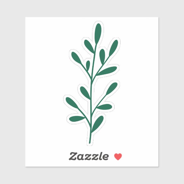 Minimal Design Green Botanical Branch (Sheet)