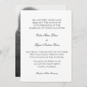 Minimal Design Simple Wedding Invitation