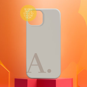 Minimal Design with Huge Monogram - Neutral Colour Case-Mate iPhone 14 Pro Case