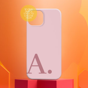 Minimal Design with Huge Monogram - Rose Pink Case-Mate iPhone 14 Case