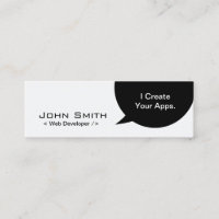 Minimal Dialogue Web Developer Mini Business Card