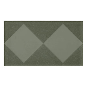 Minimal Diamond Moss Green Name Tag