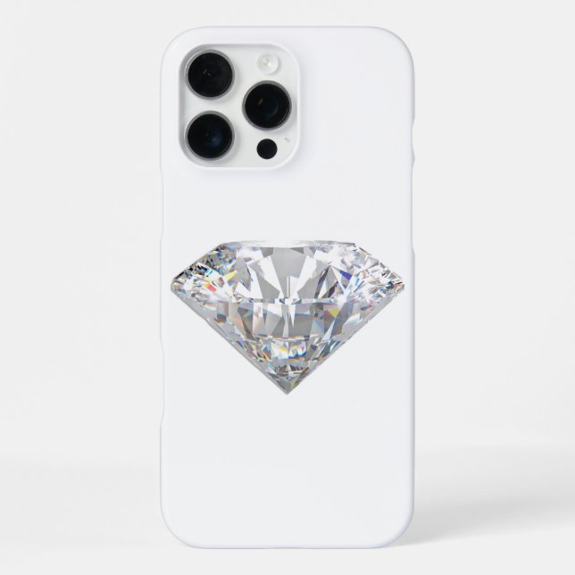 Minimal Diamond Sparkle Aesthetic iPhone Case (Back)