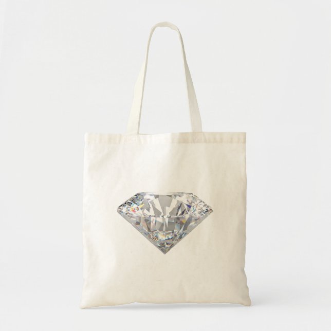 Minimal Diamond Sparkle Aesthetic Tote Bag (Front)