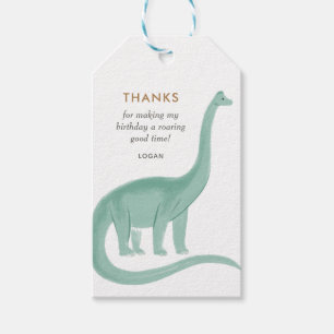 Minimal Dinosaur Birthday Party Thank You Gift Tags