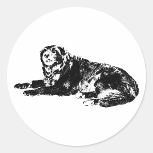Minimal Dog Sticker with Autumn Energy