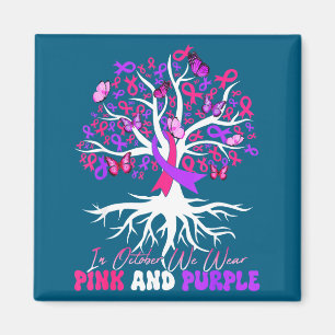 Minimal Domestic Violence Breast Cancer Awareness Magnet