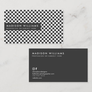 Minimal Dot Stylish Trendy Modern Business Card