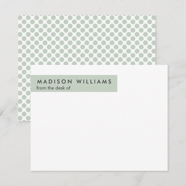 Minimal Dot Stylish Trendy Modern Note Card (Front/Back)