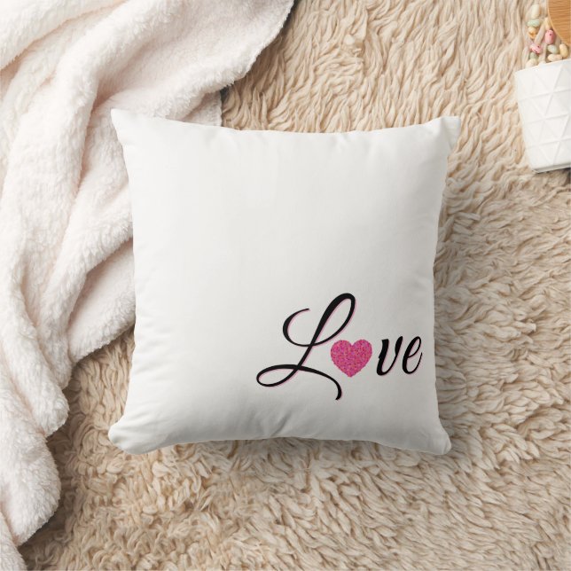 Minimal Dotted Heart Design Cushion (Blanket)