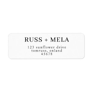 Minimal Dove Grey Modern Return Address Label