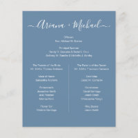 Minimal Dusty Blue and White Simple bridal party