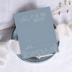 Minimal Dusty Blue Floral Advice for the Bride