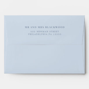 Minimal Dusty Blue Return Address Envelope
